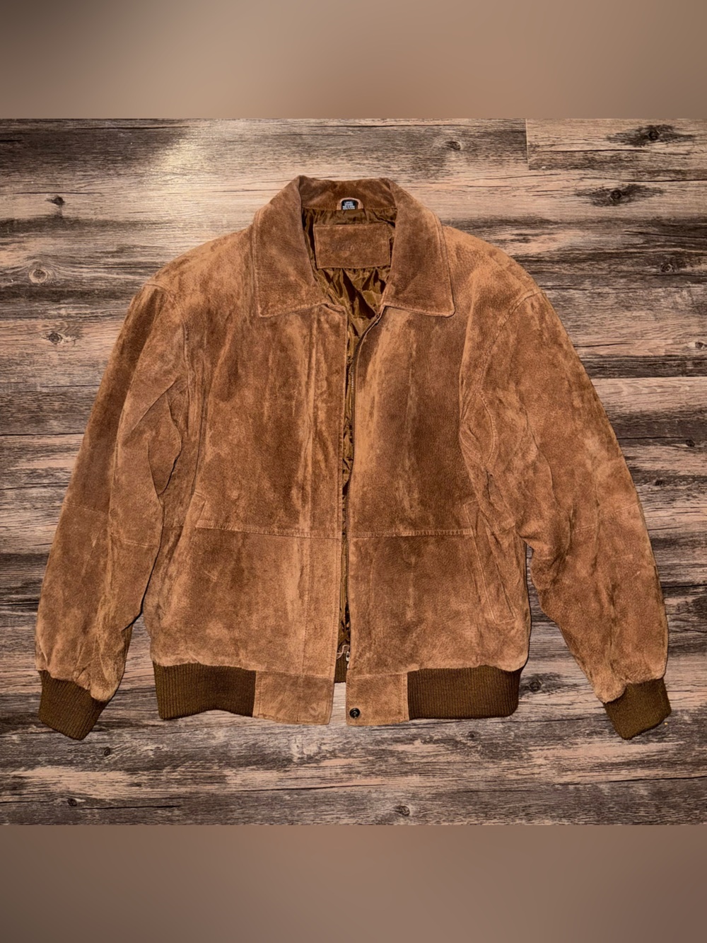 Vintage St John’s Bay suede bomber jacket